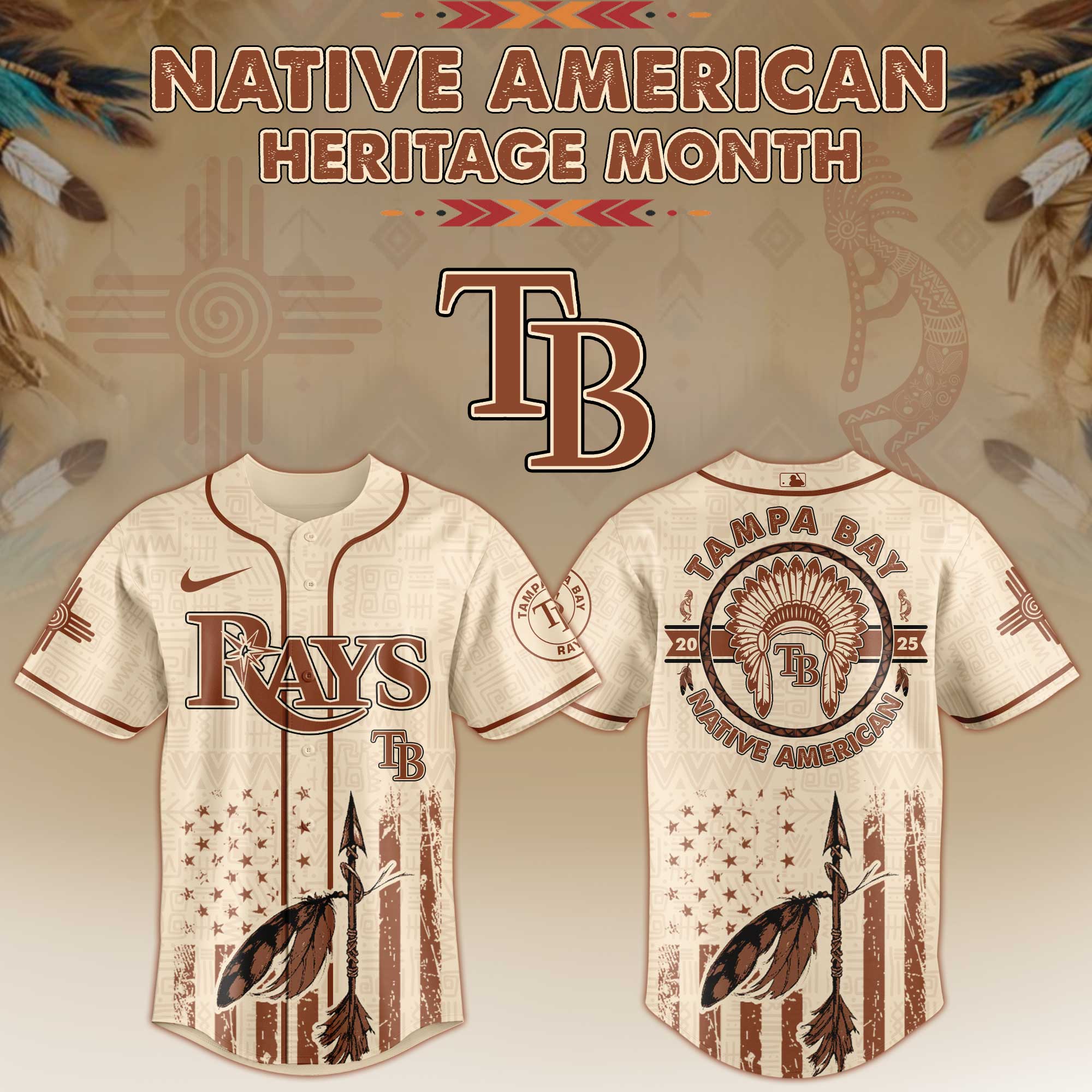 Tampa Bay Rays Native American Heritage Month Jersey 2025
