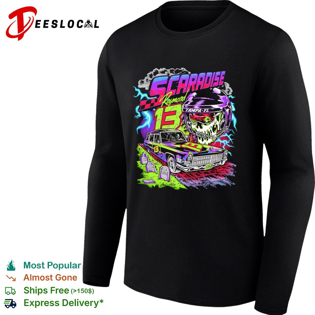 Tampa FL Scaradise Raymond 13 skull car shirt