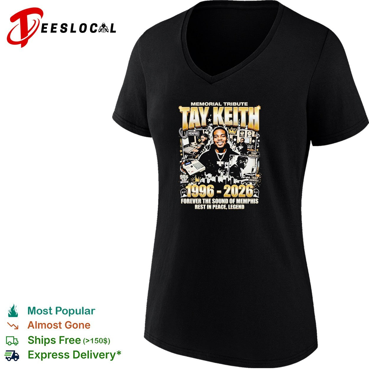 Tay Keith memorial tribute forever the sound of Memphis shirt