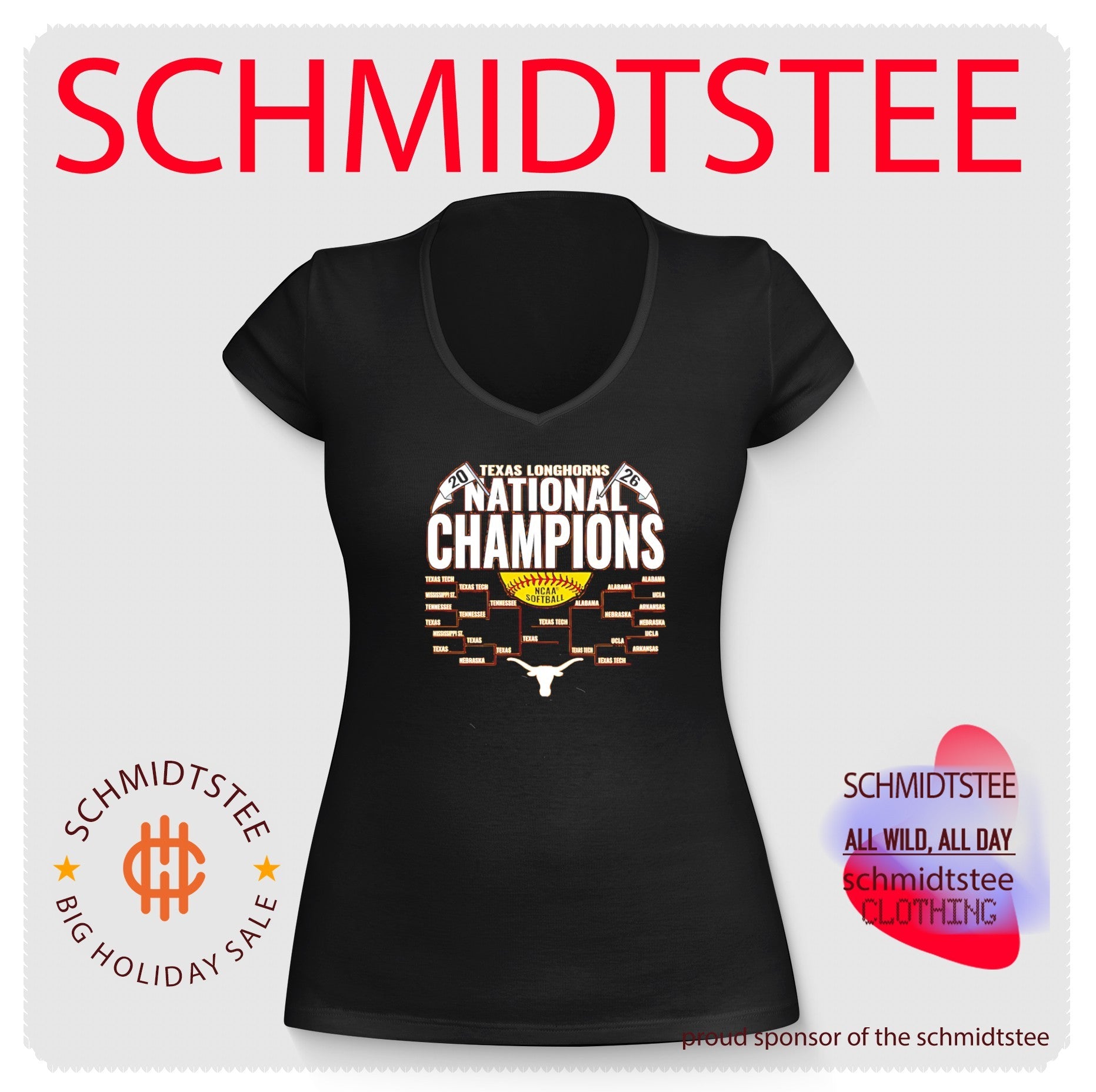 Texas Longhorns 2026 NCAA Softball Women’s College World Series National Champions Bracket shirt