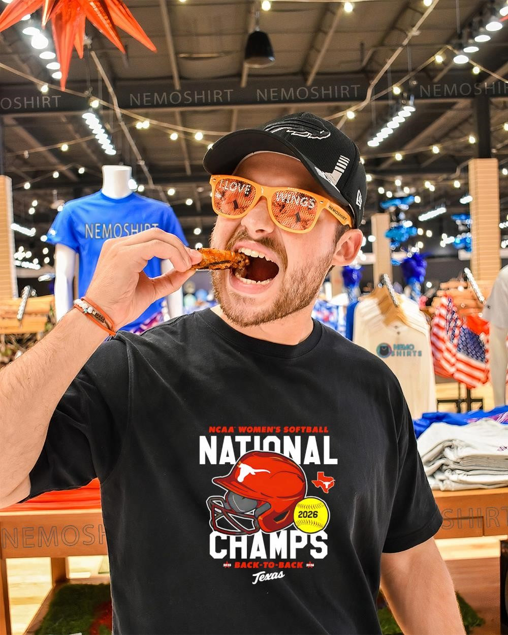 Texas Longhorns 2026 Softball National Champs helmet shirt