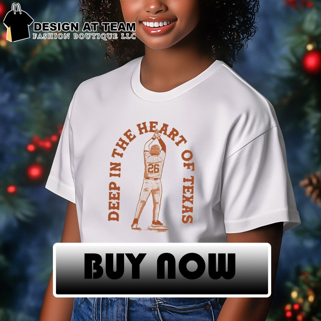 Texas Longhorns 26 Deep in the heart of Texas Baseball player shirt