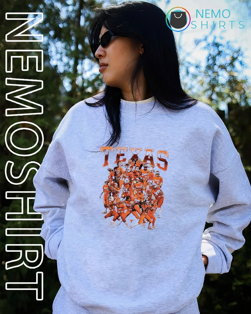 Texas Longhorns NCAA softball team collage shirt
