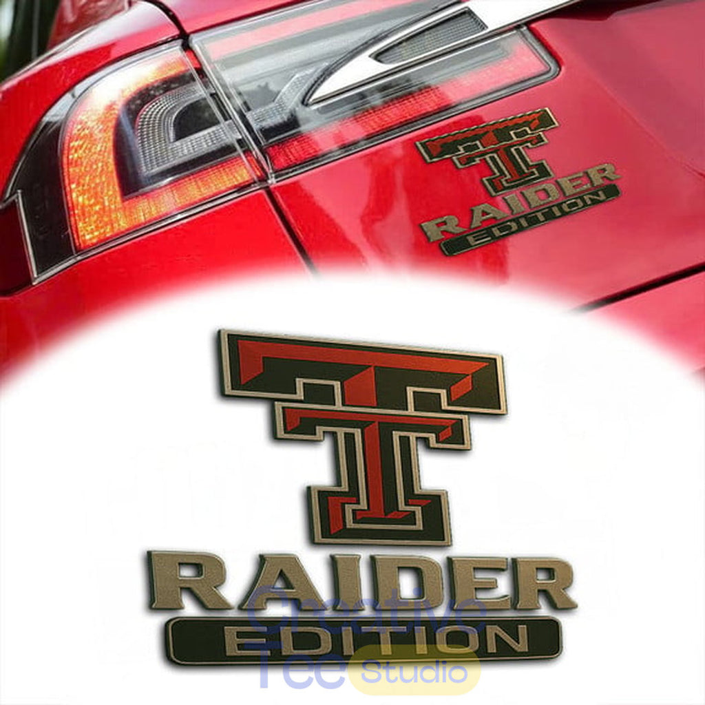 Texas Tech Red Raiders Custom Car Name Badge