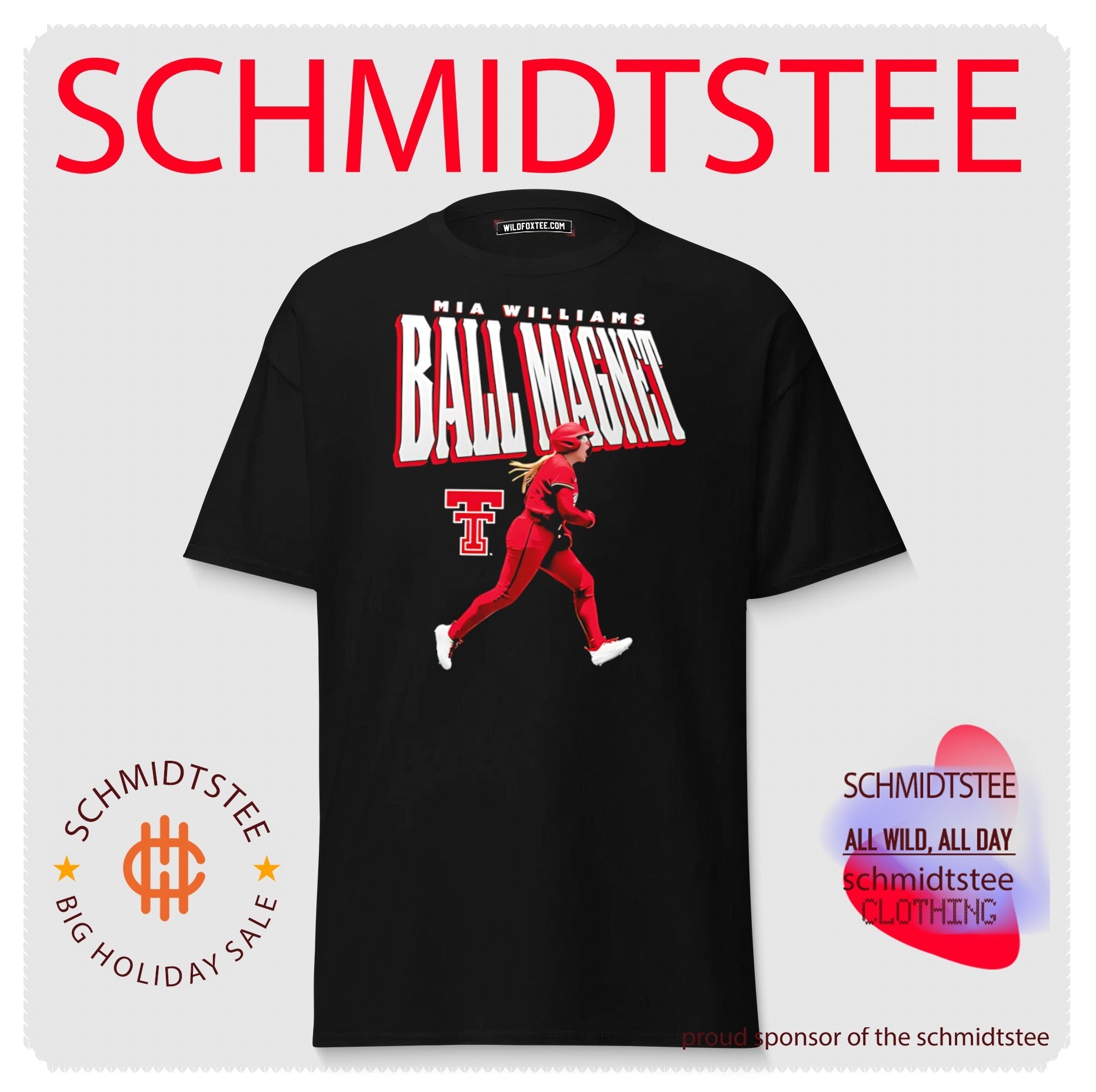 Texas Tech Softball Mia Williams ball magnet illustration shirt