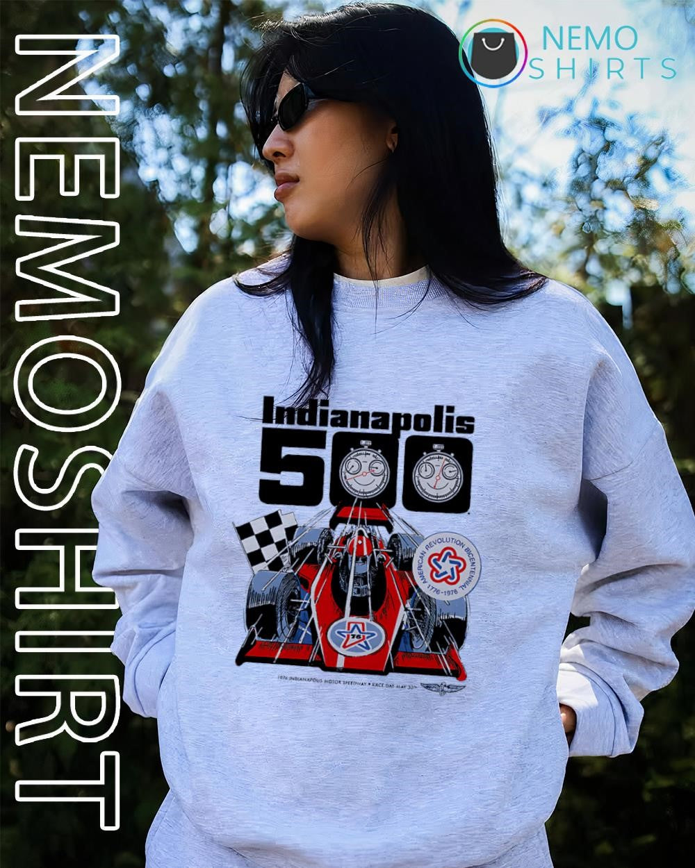 The 60th Indianapolis 500 1976 logo greatest spectacle in racing shirt