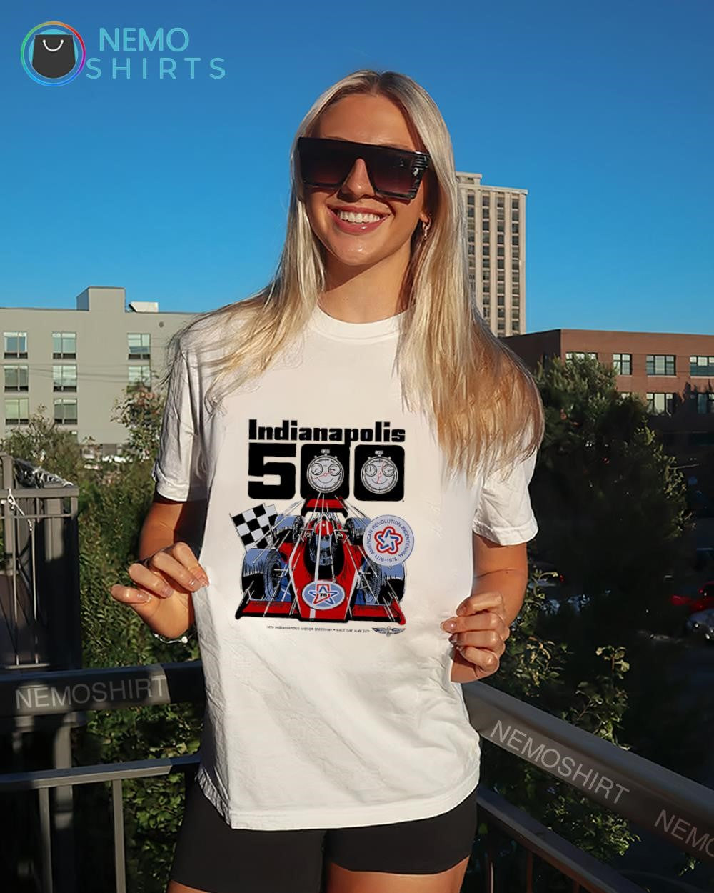 The 60th Indianapolis 500 1976 logo greatest spectacle in racing shirt