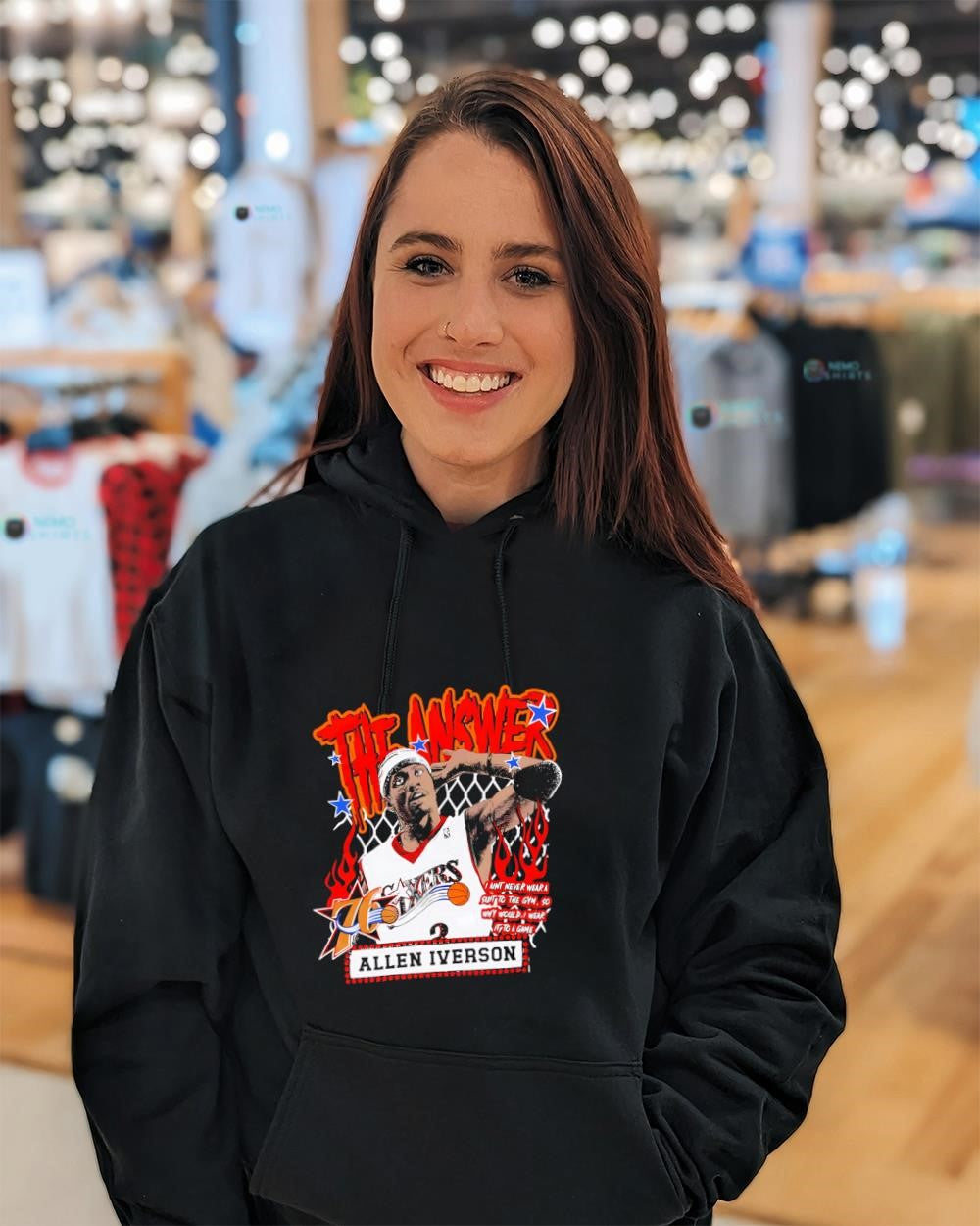 The Answer Allen Iverson Philadelphia 76ers player vintage logo shirt