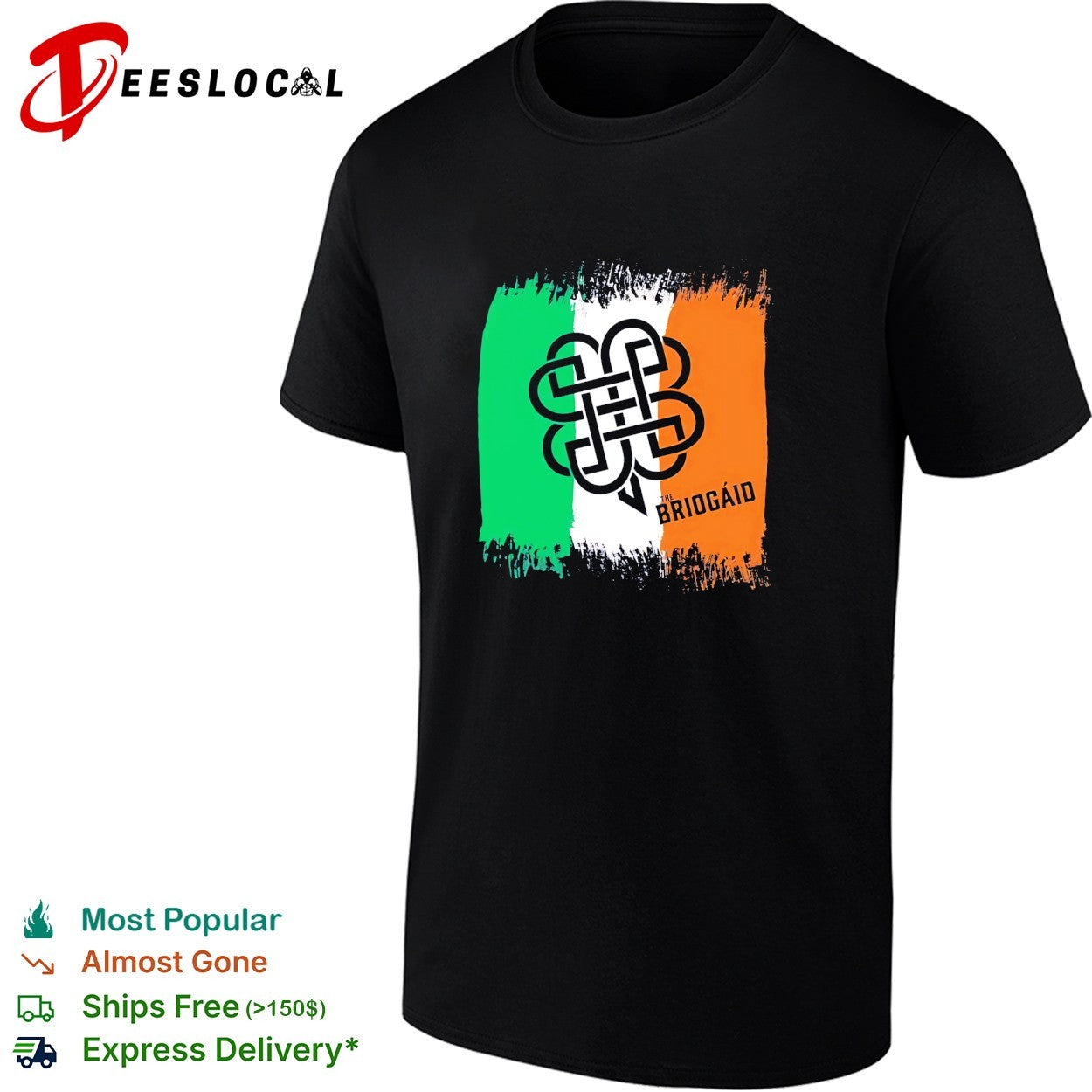 The Briogaid Irish flag celtic knot shirt