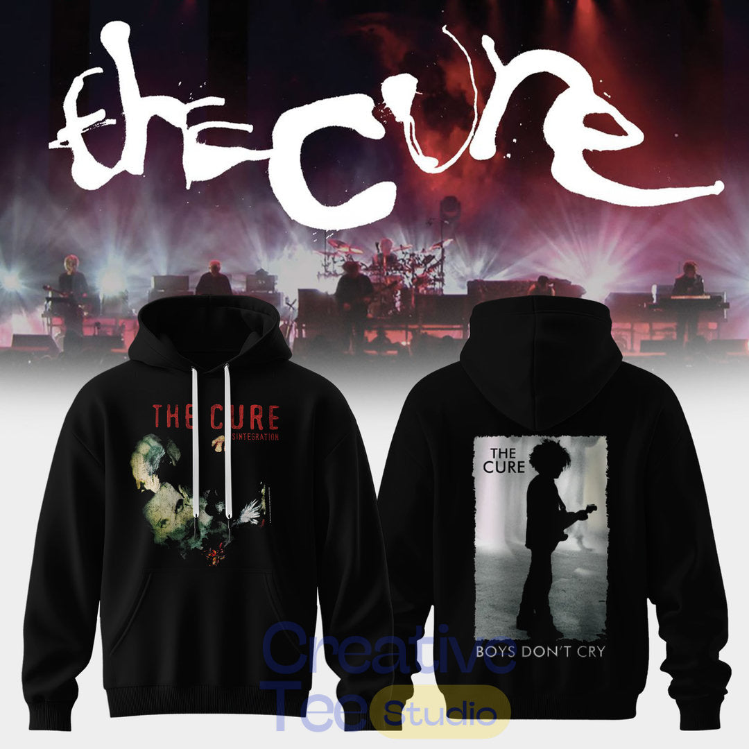 The Cure Classic Alt Band Silhouette Double-Sided Black Tee Hoodie