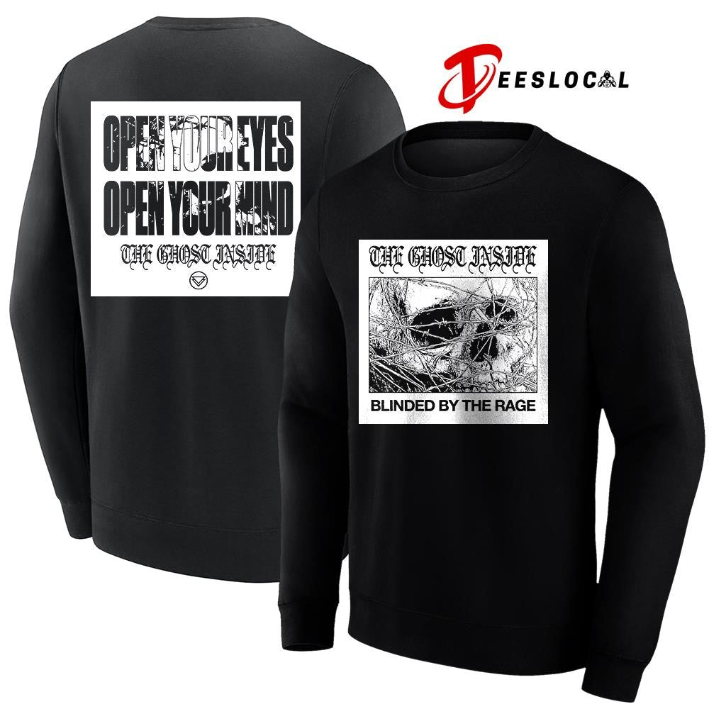 The Ghost Inside blinded by the rage open your eyes graphic shirt