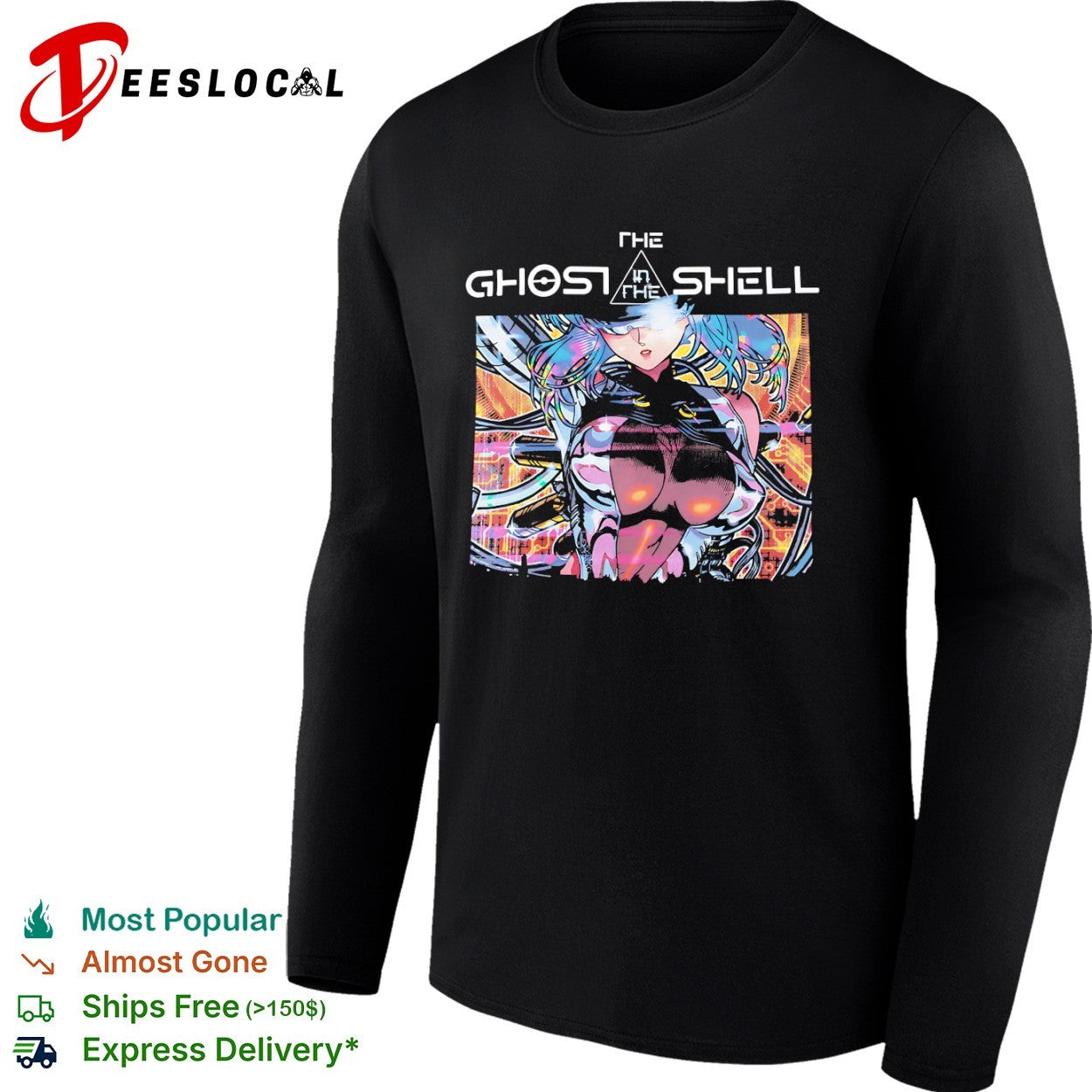 The Ghost in the Shell Motoko Kusanagi anime shirt