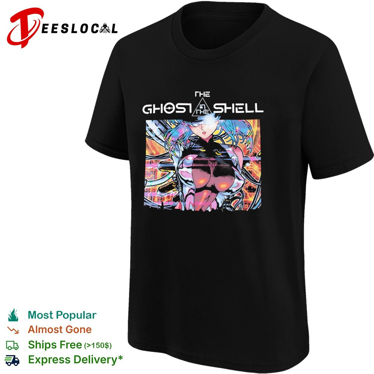 The Ghost in the Shell Motoko Kusanagi anime shirt