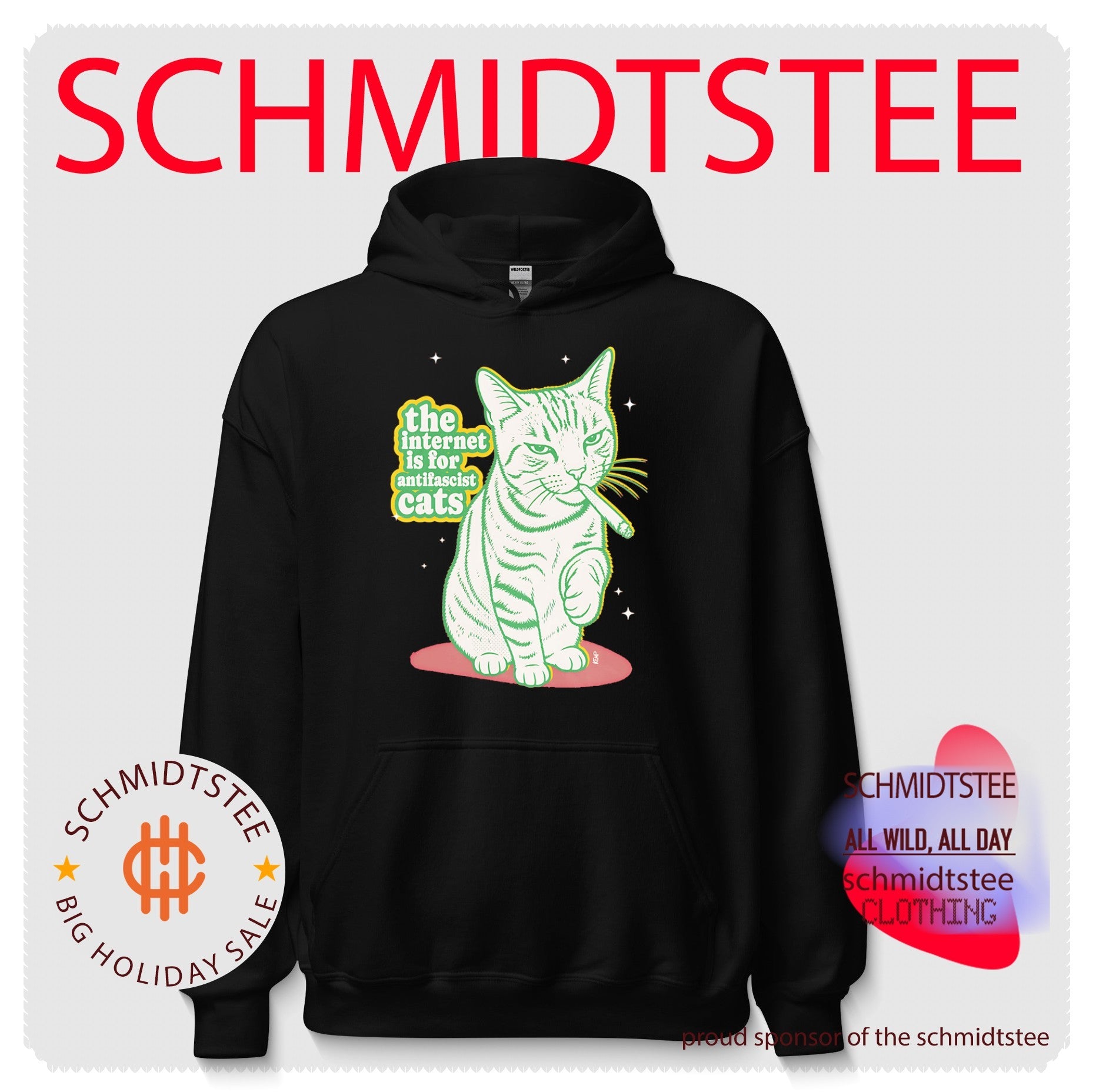 The Internet Is for Antifascist Cats cat lover shirt