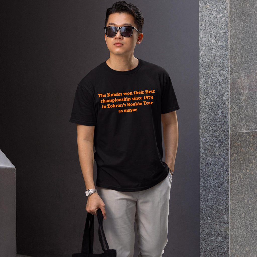 The Knicks Won Their First Championship Since 1973 In Zohran’s Rookie Year Shirt