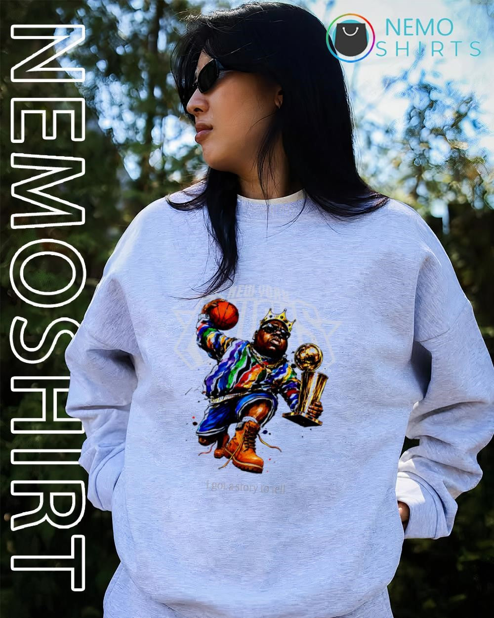 The Notorious B.I.G. New York Knicks I got a story to tell shirt