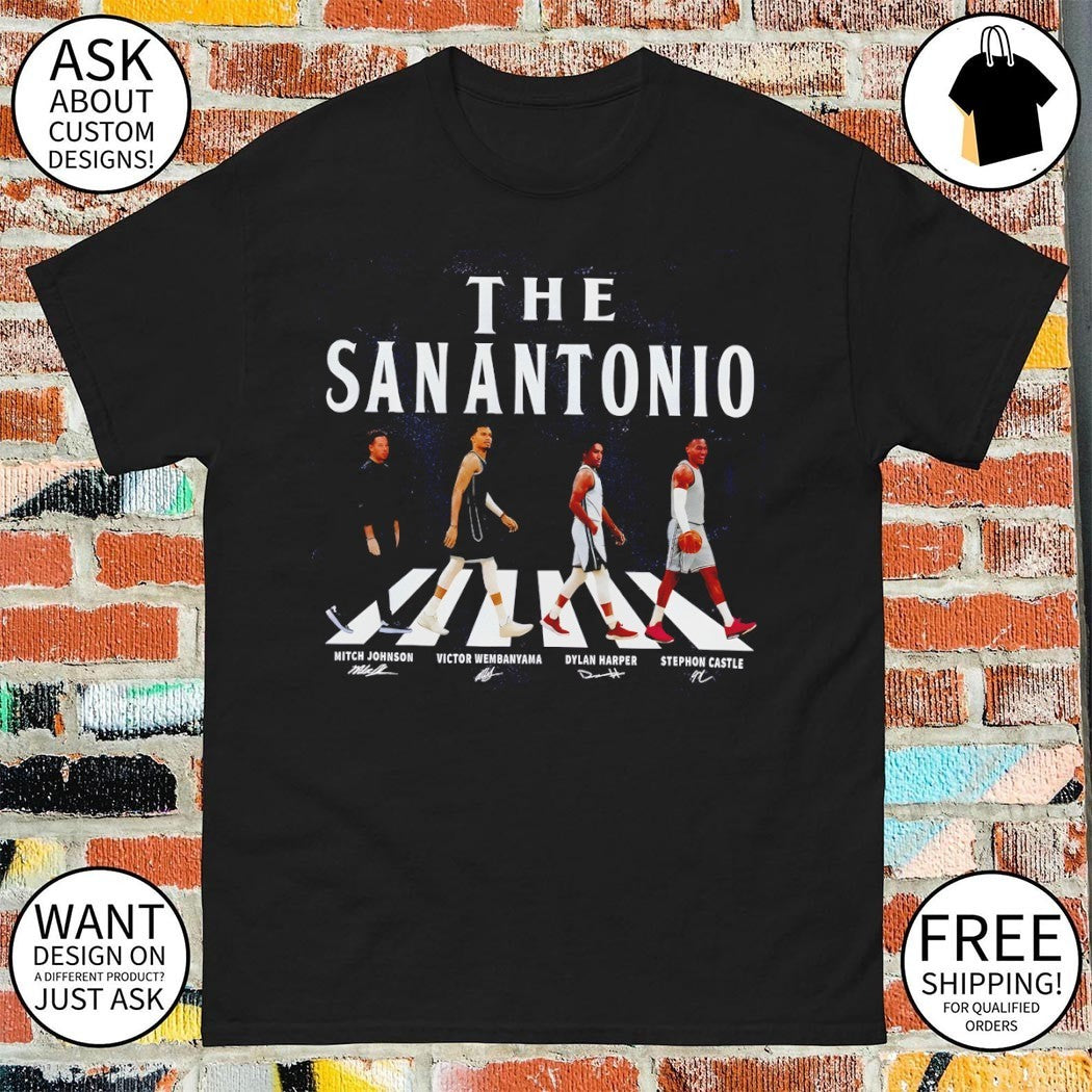The San Antonio Mitch Johnson Victor Wembanyama Dylan Harper Stephon Castle Abbey Road shirt