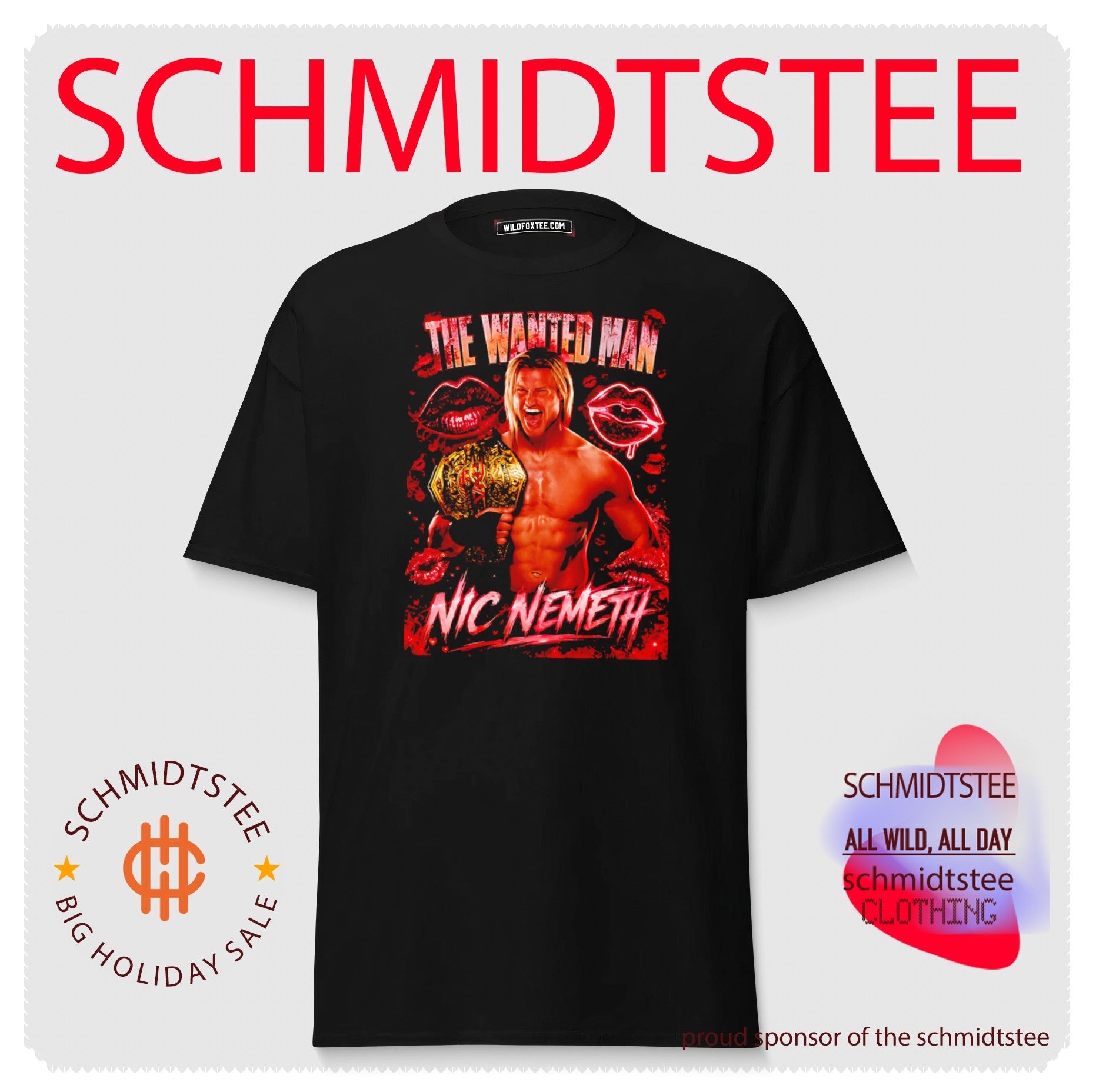 The Wanted Man Nic Nemeth TNA World Champion shirt
