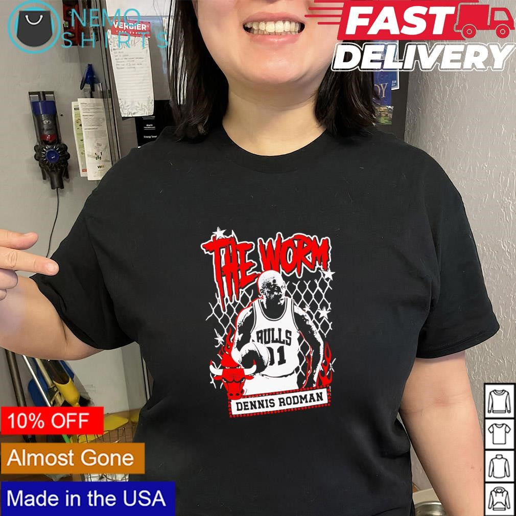 The Worm Dennis Rodman Chicago Bulls player vintage logo shirt
