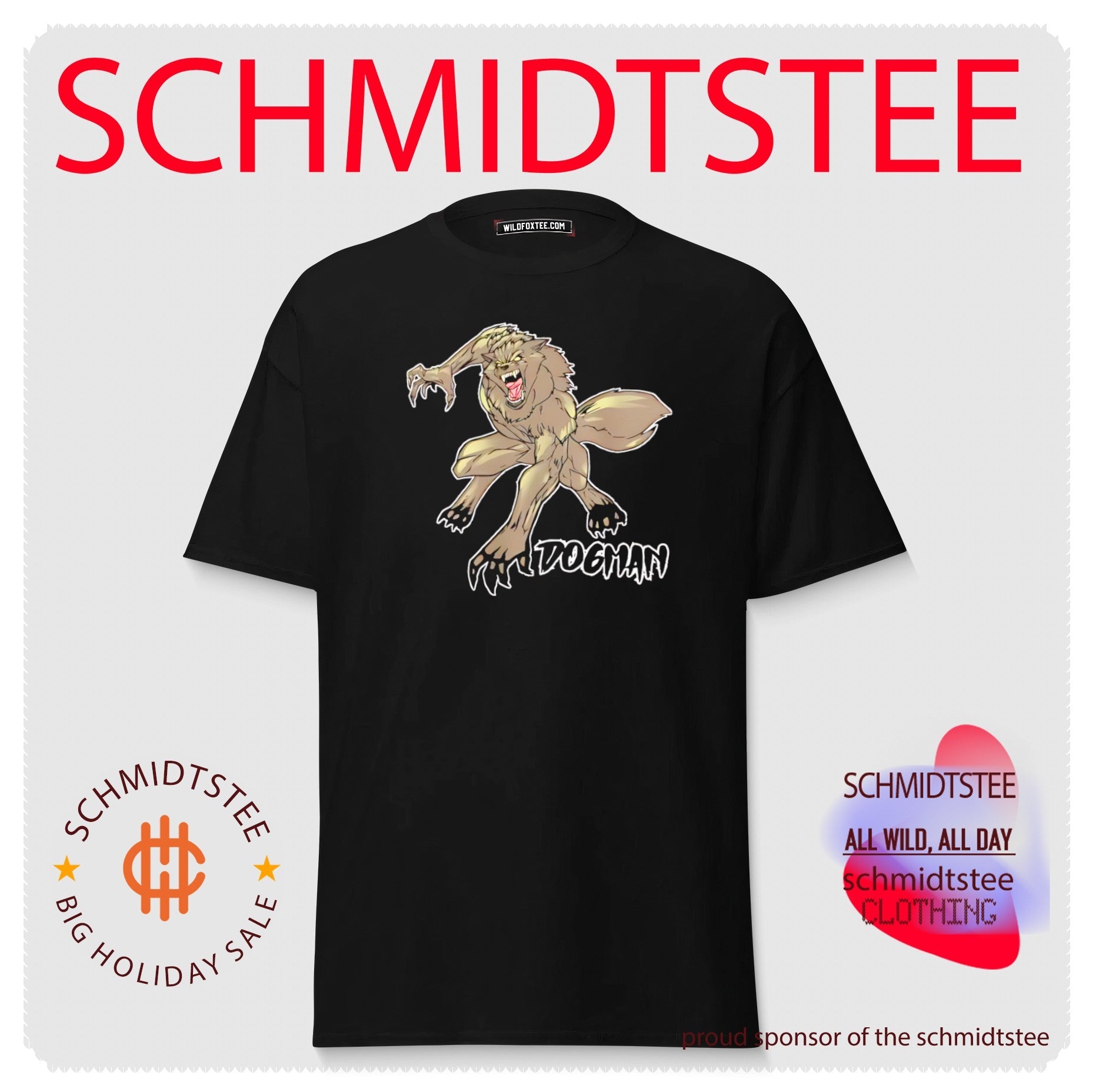 The dogman with muscular werewolf shirt