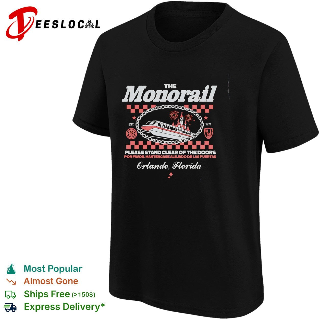 The monorail Orlando Florida shirt