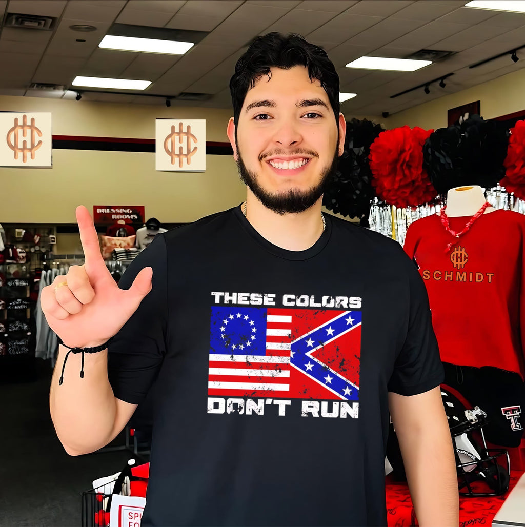 These Colors Don’t Run American and Confederate Flag shirt