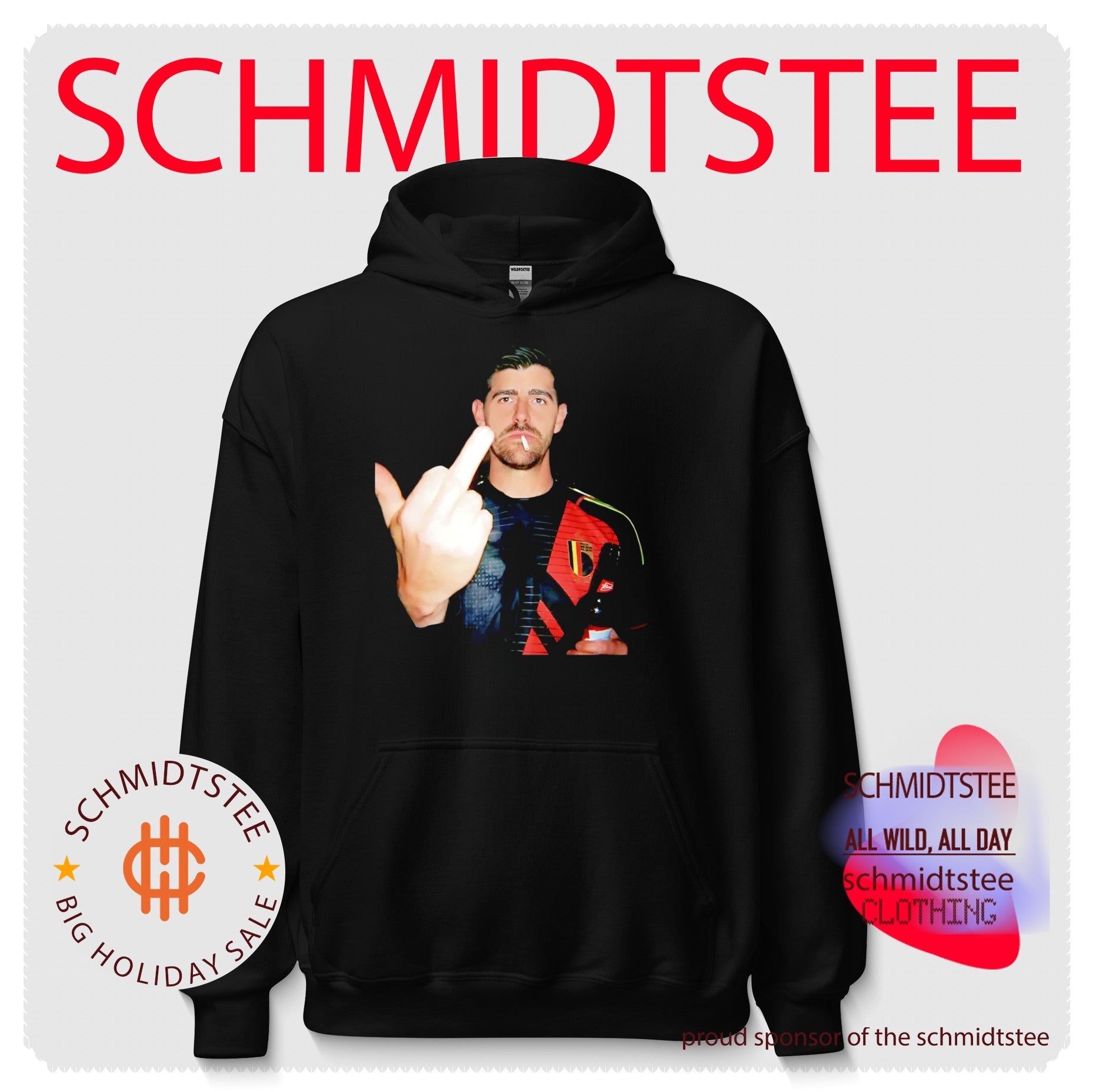 Thibaut Courtois Belgium National Team Middle Finger shirt