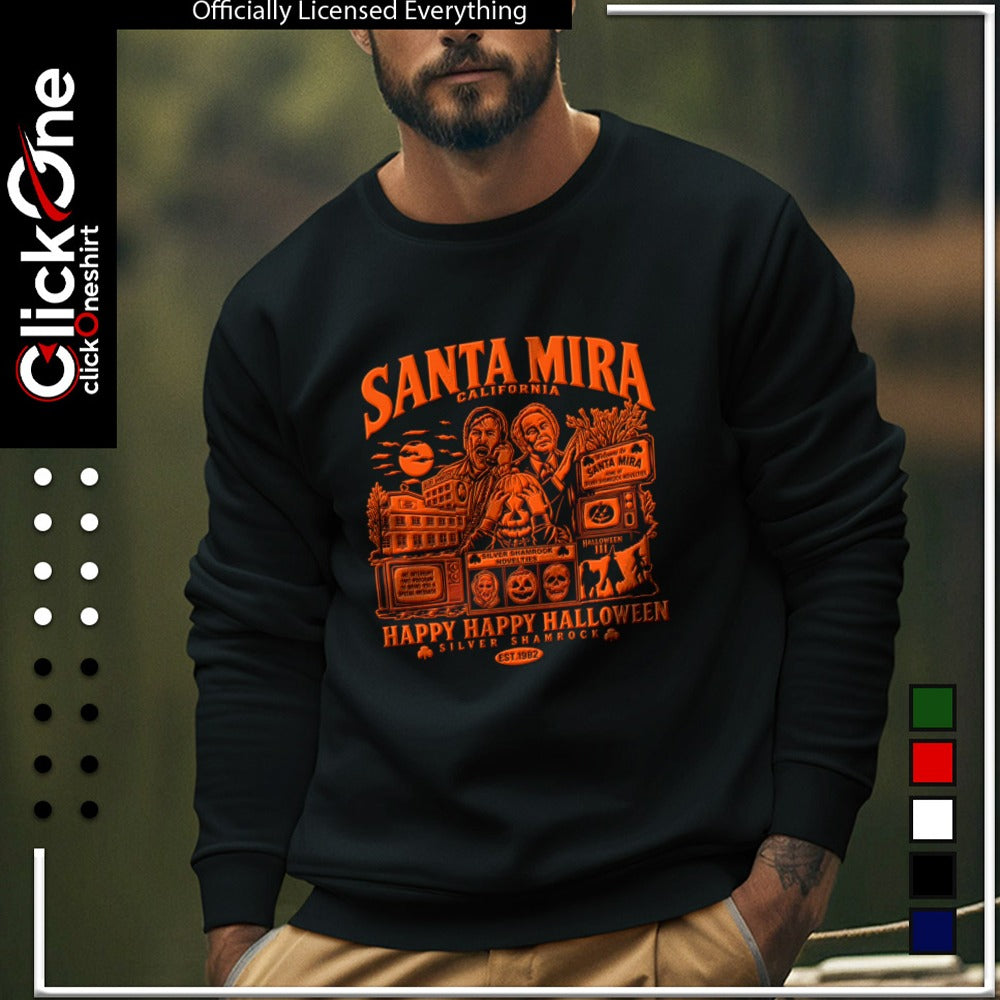 Tom Atkins Dan Obry Halloween Santa Mira California Happy Happy Halloween 1982 shirt