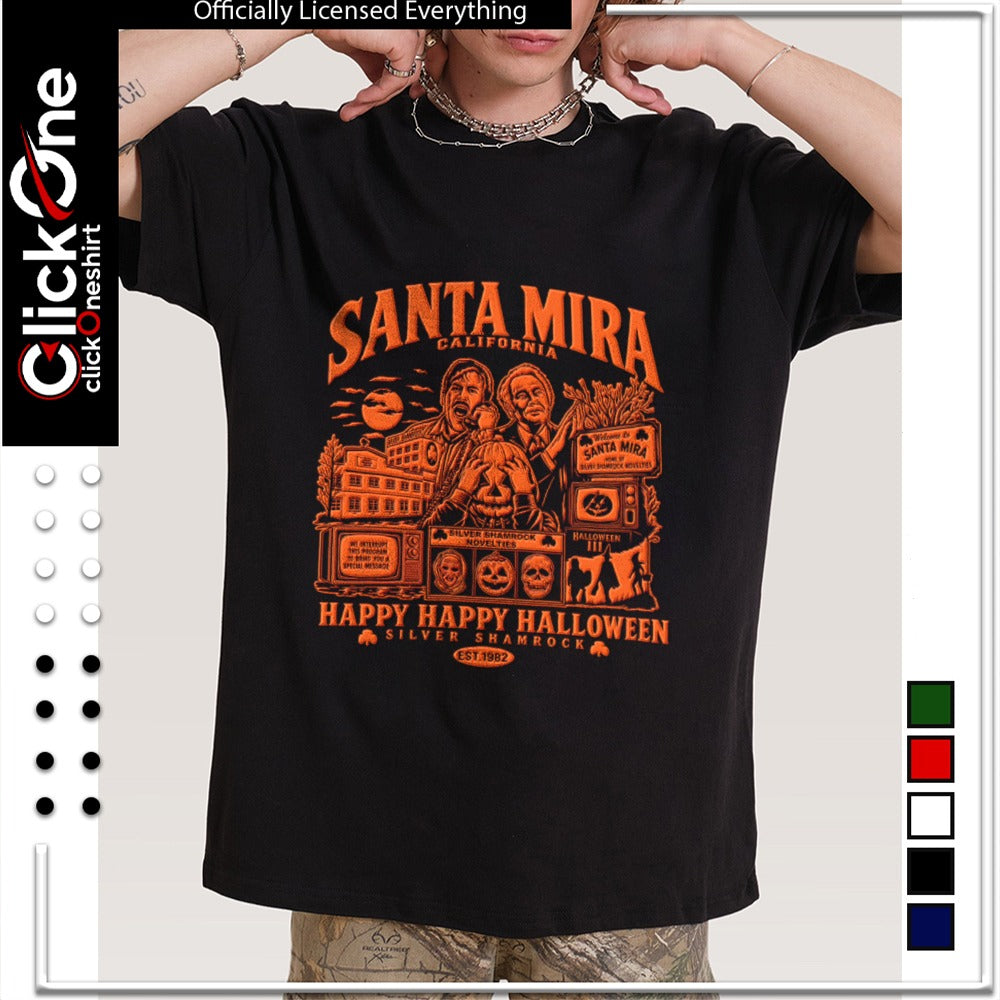 Tom Atkins Dan Obry Halloween Santa Mira California Happy Happy Halloween 1982 shirt