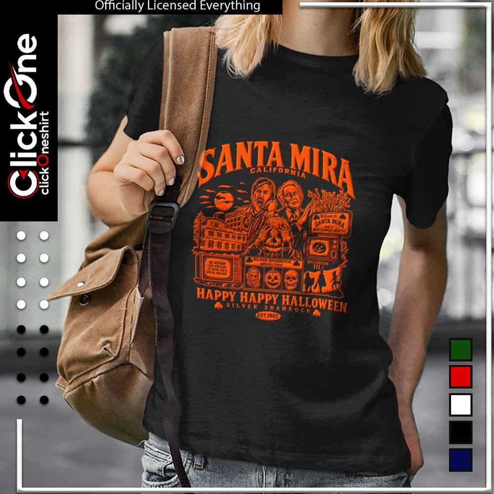 Tom Atkins Dan Obry Halloween Santa Mira California Happy Happy Halloween 1982 shirt