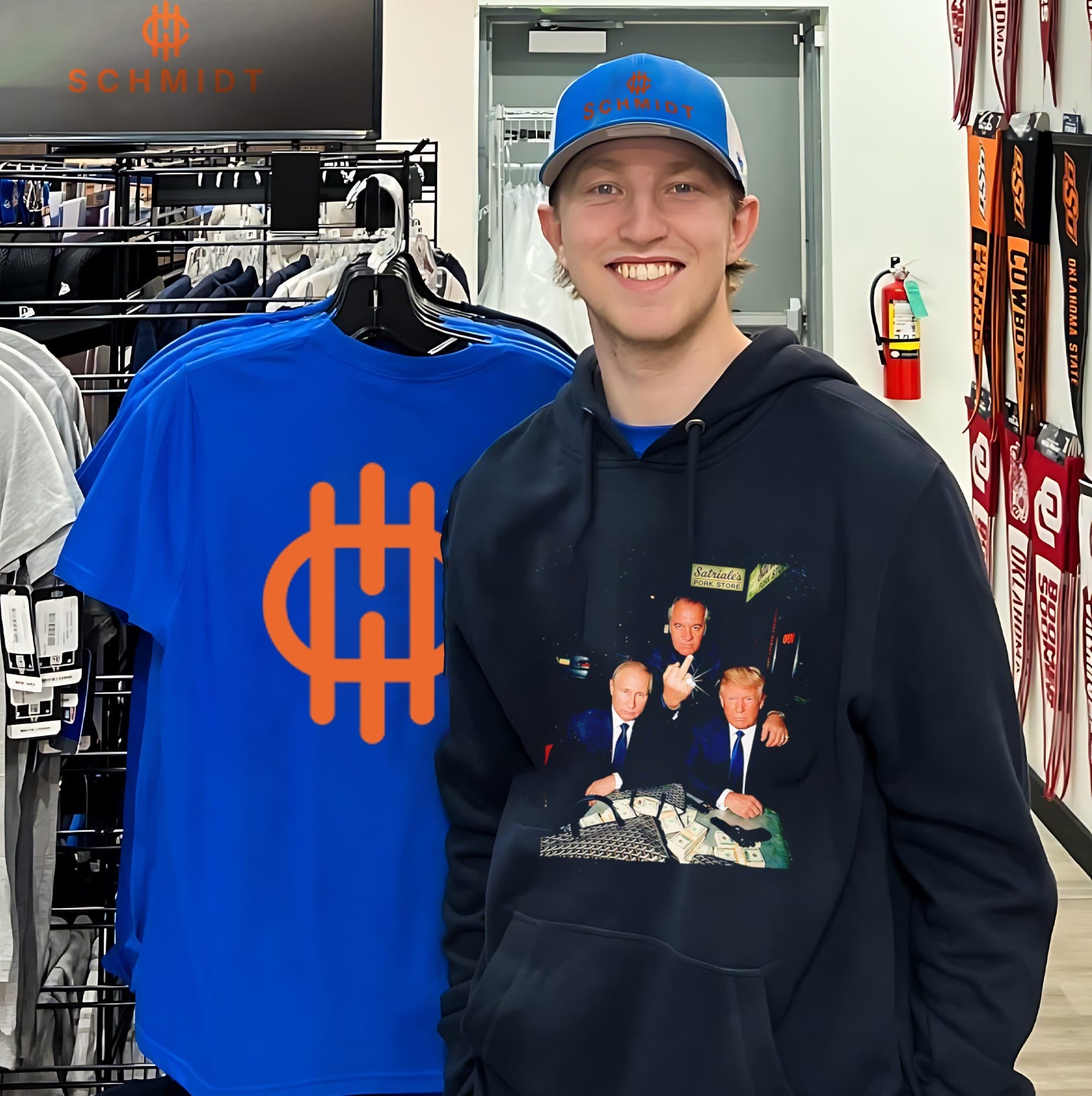 Tony Soprano Vladimir Putin and Donald Trump middle finger shirt