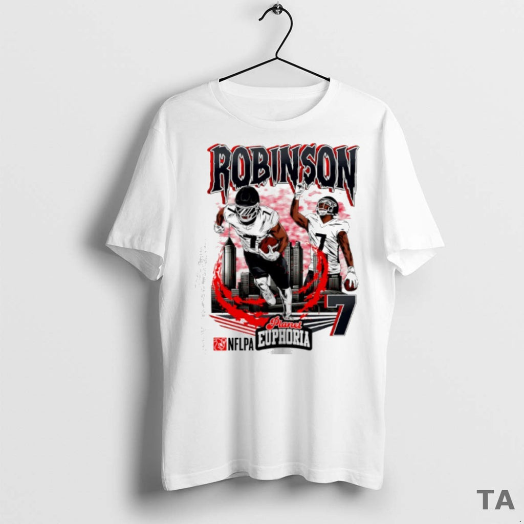 Top Bijan Robinson 7 Atlanta Falcons Football Running Back Comic T Shirt Sweater