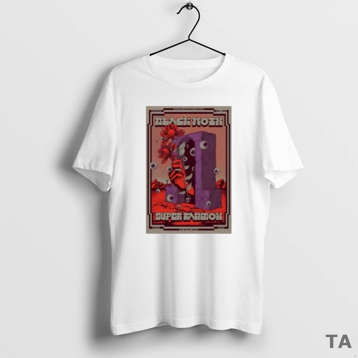 Top Black Moth Super Rainbow Nov 1 2025 The Far Out Lounge And Stage Austin Shirt Hoodie Sweatshirt | PurePodTees.com