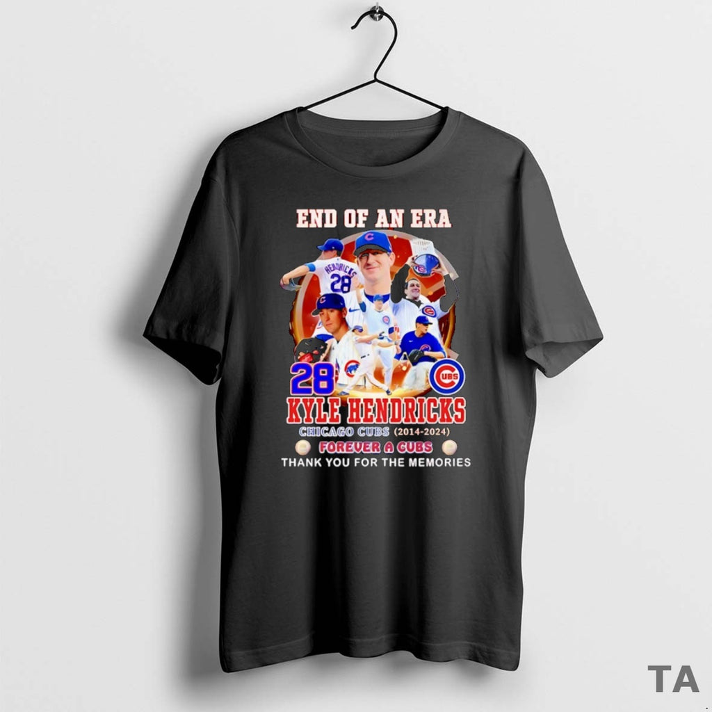 Top End Of An Era Kyle Hendricks Chicago Cubs 2025 Thank You For The Memories Shirt Hoodie Sweatshirt | PurePodTees.com