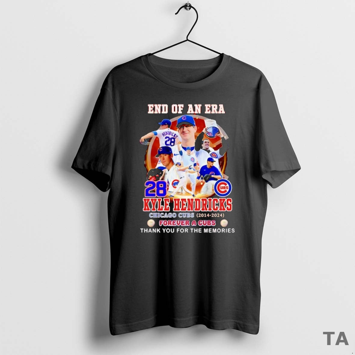 Top End Of An Era Kyle Hendricks Chicago Cubs 2025 Thank You For The Memories Shirt Hoodie Sweatshirt | PurePodTees.com