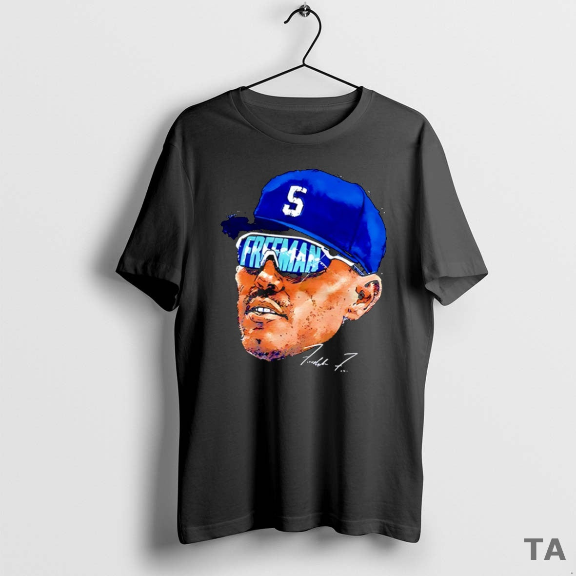 Top Freddie Freeman Big Face Los Angeles Dodgers Mlb Baseball World Series 2025 Signature Shirt Hoodie Sweatshirt