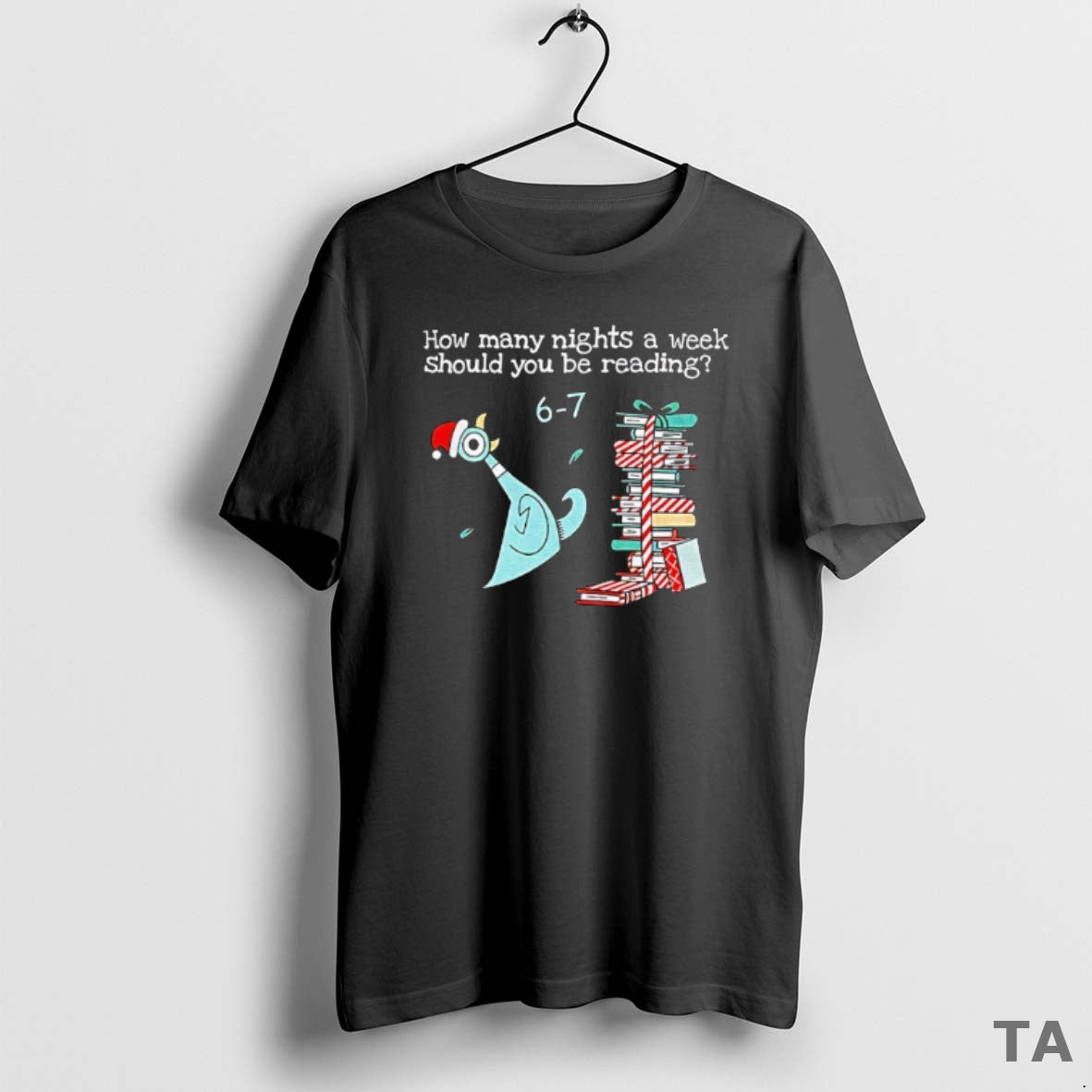 Top How Many Nights A Week Should You Be Reading 6 7 Pigeon Christmas Shirt Hoodie Sweatshirt | PurePodTees.com