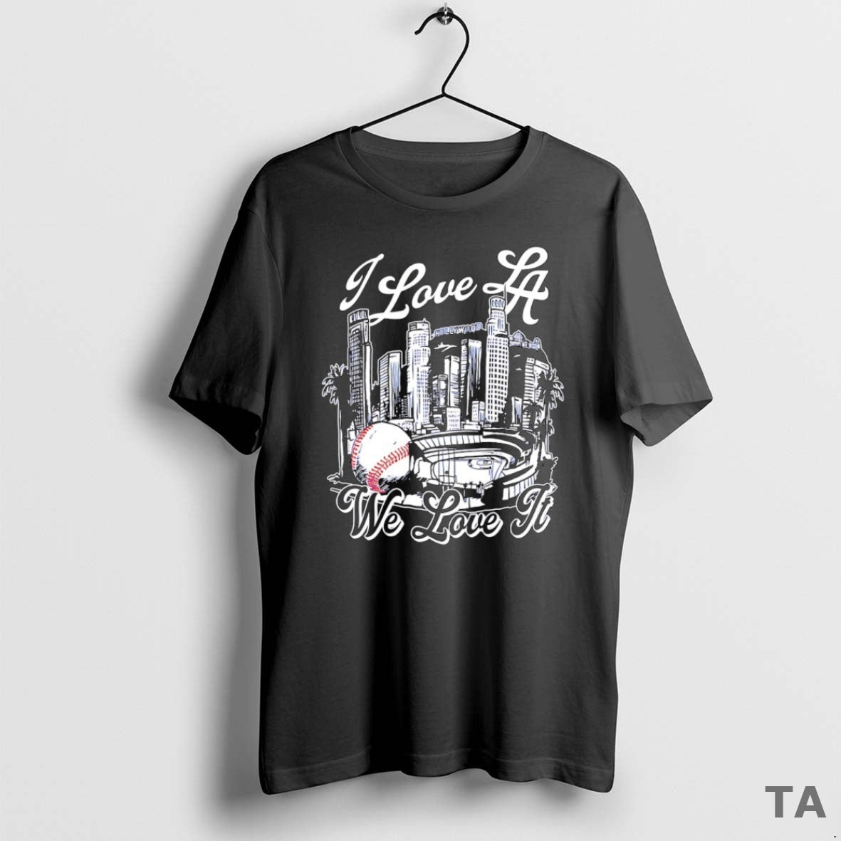 Top I Love La We Love It Los Angeles Dodgers 2025 World Series Champions Skyline Shirt Hoodie Sweatshirt | PurePodTees.com