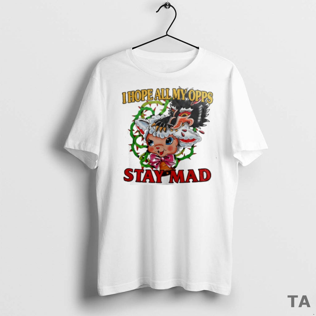 Top I Hope All My Opps Stay Mad Wolf And Sheep T Shirt Sweater