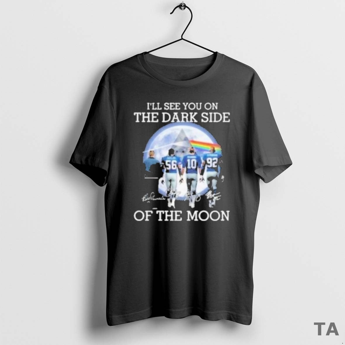 Top Ill See You On The Dark Side Of The Moon New York Giants Legends Shirt Hoodie Sweatshirt | PurePodTees.com