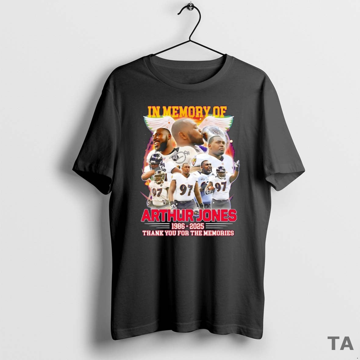Top In Memory Of Arthur Jones 1986 2025 Thank You For The Memories Shirt Hoodie Sweatshirt | PurePodTees.com