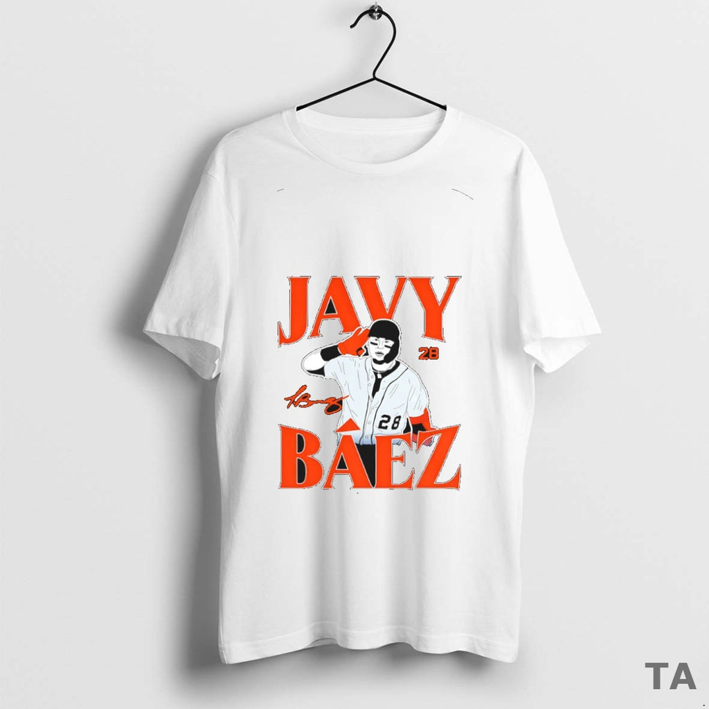 Top Javier Baez 28 Detroit Tigers Signature T Shirt Sweater
