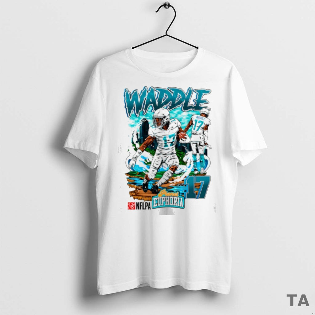 Top Jaylen Waddle 17 Miami Dolphins Wide Receiver Comic T Shirt Sweater