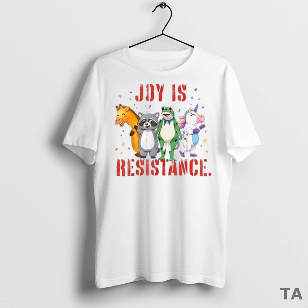 Top Joy Is Resistance Portland Frog Protest Raccoon Unicorn T Shirt Sweater