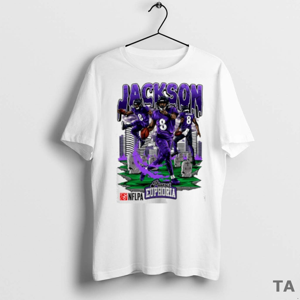 Top Lamar Jackson 8 Baltimore Ravens Football Quarterback Comic T Shirt Sweater