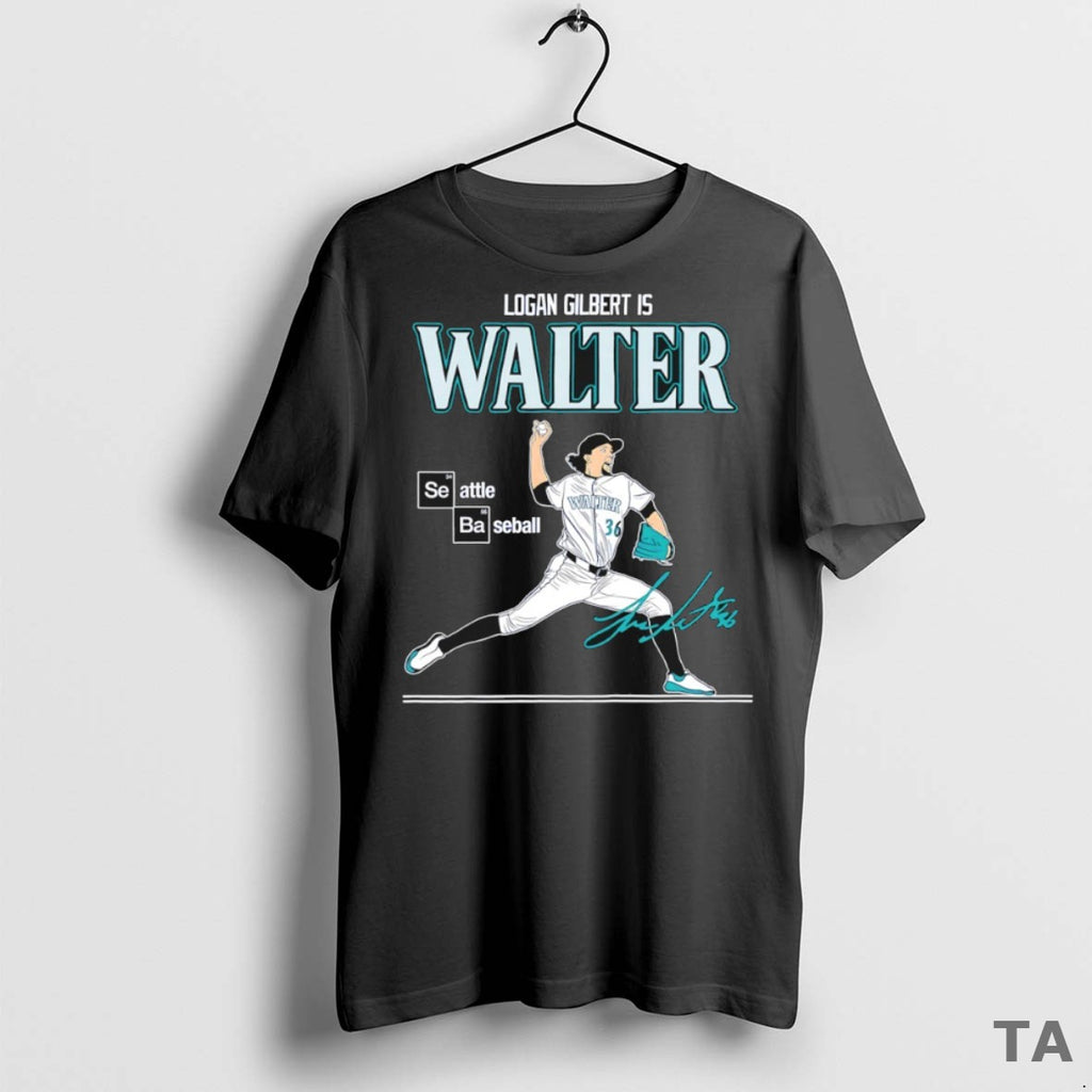Top Logan Gilbert Is Walter Seattle Mariners Baseball Signature T Shirt Sweater