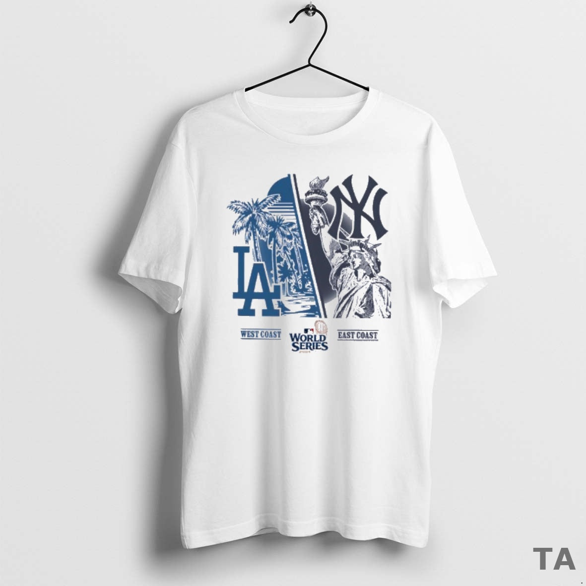 Top Los Angeles Dodgers West Coast Vs New York Yankees East Coast World Series 2024 Shirt Hoodie Sweatshirt | PurePodTees.com