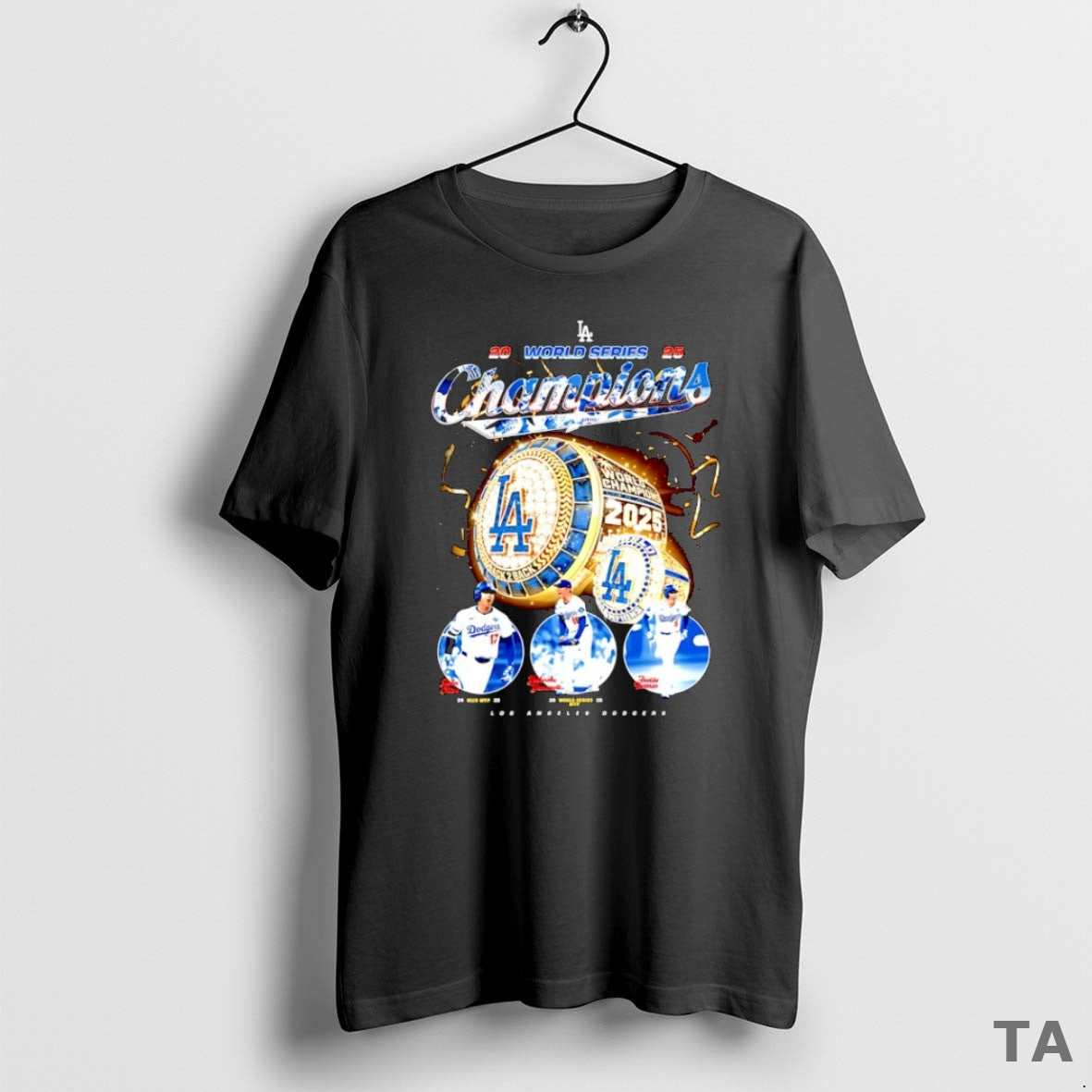 Top Los Angeles Dodgers Rings Shohei Ohtani Yoshinobu Yamamoto And Freddie Freeman World Series 2025 Shirt Hoodie Sweatshirt