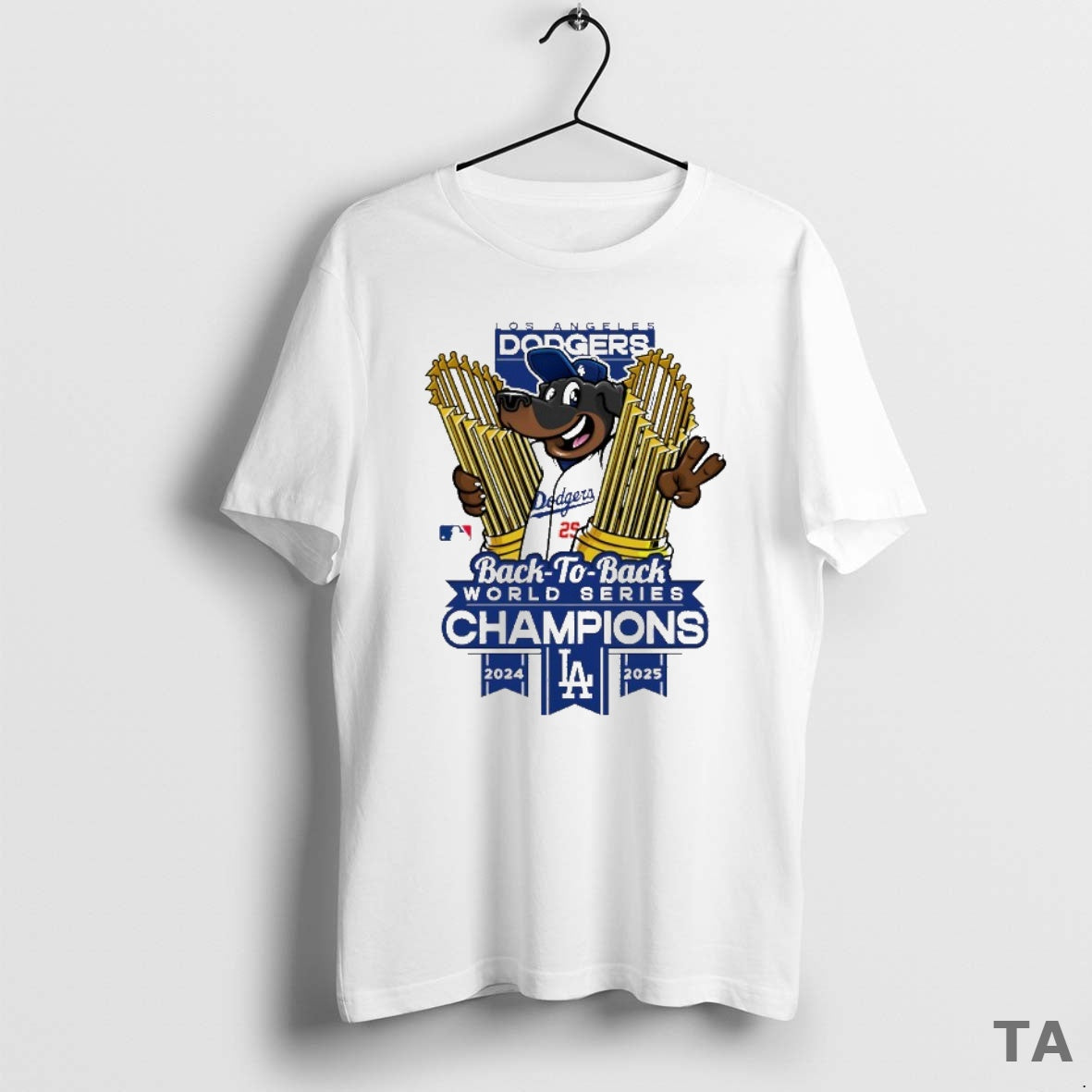 Top Los Angeles Dodgers The 2024 2025 Back To Back World Series Champions Dog And Shirt Hoodie Sweatshirt | PurePodTees.com