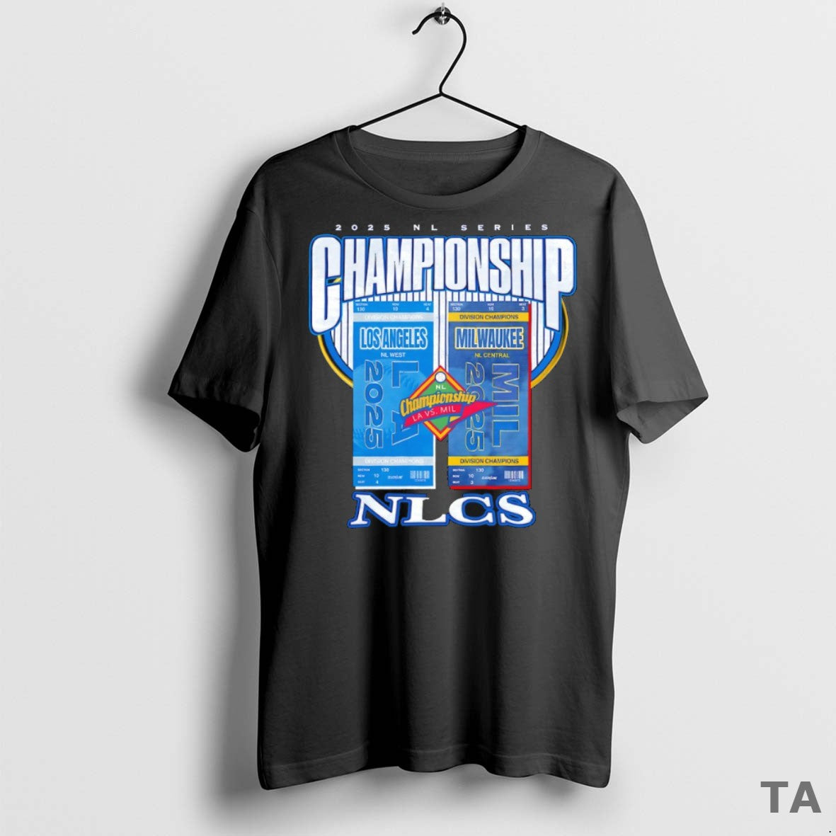 Top Los Angeles Dodgers Vs Milwaukee Brewers 2025 Nlcs Series Championship Tickets T Shirt Sweater